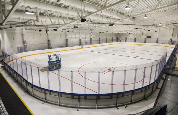 Training arena ice rink