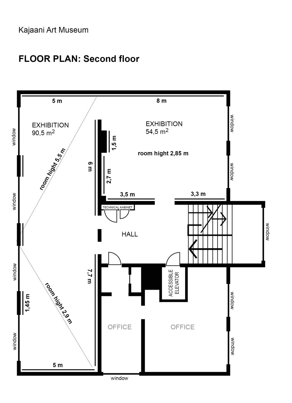 The floor plan of the second floor